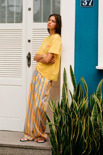Pantalon Style Pyjama À Rayures - Pull&Bear - Modalova