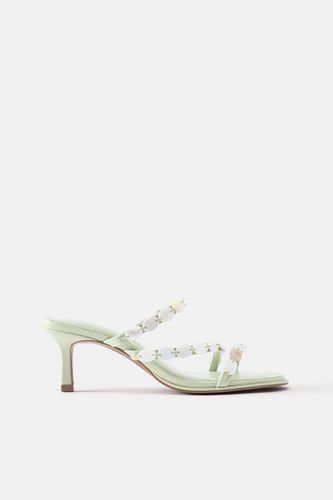 Sandales À Talon Et Perles - Pull&Bear - Modalova