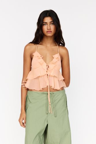 Top À Volants Avec Nœud - Pull&Bear - Modalova