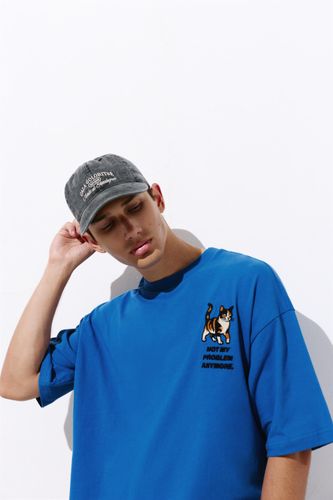 T-Shirt Graphique Chat - Pull&Bear - Modalova