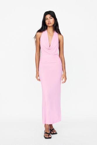 Robe Midi Dos Nu Avec Nœud - Pull&Bear - Modalova