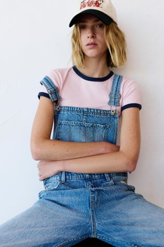 Salopette En Jean Longue - Pull&Bear - Modalova