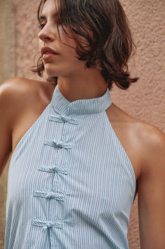 Top À Encolure Américaine Rayé À Brandebourgs - Pull&Bear - Modalova