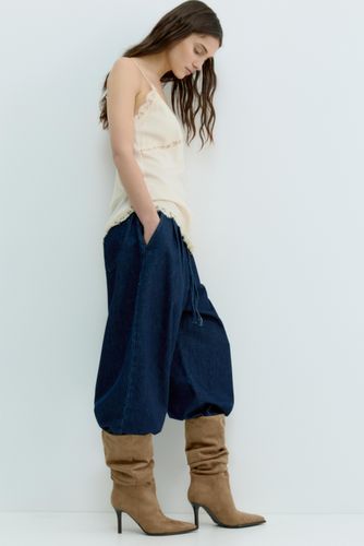 Bottes Hautes À Talon Froncé - Pull&Bear - Modalova