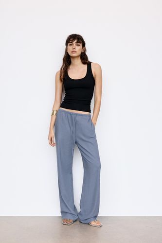 Pantalon Jogger En Lin - Pull&Bear - Modalova