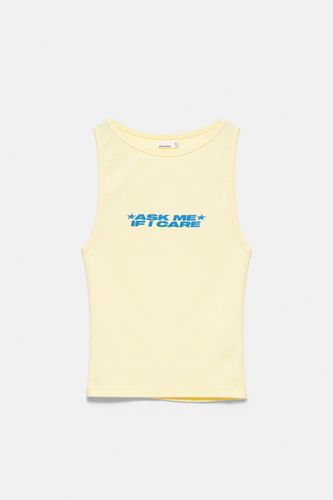 Débardeur Jaune À Inscription - Pull&Bear - Modalova