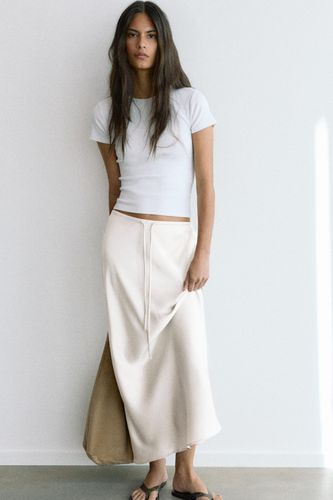 Jupe Midi Satinée - Pull&Bear - Modalova