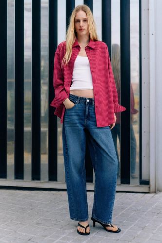 Chemise En Popeline À Rayures - Pull&Bear - Modalova
