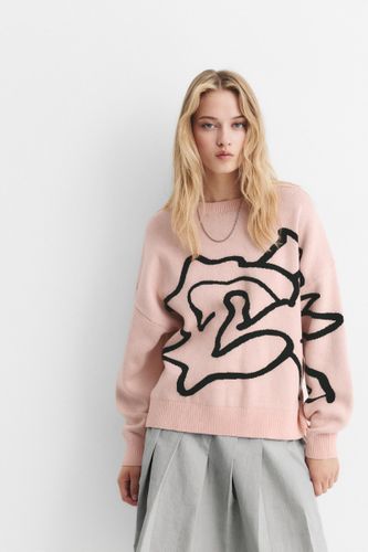 Pull Graphique Fleur - Pull&Bear - Modalova