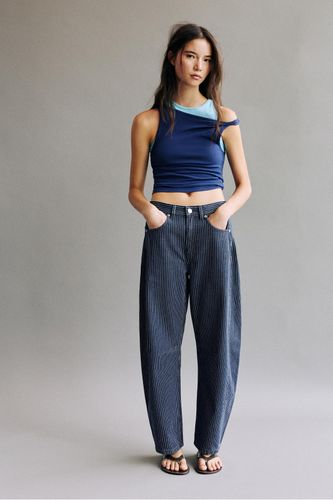 Jeans Ballon Rayures Coutures - Pull&Bear - Modalova