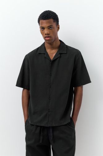 Chemise À Manches Courtes En Lin - Pull&Bear - Modalova
