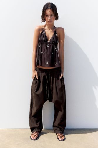 Pantalon Baggy Bouffant À Cordon - Pull&Bear - Modalova