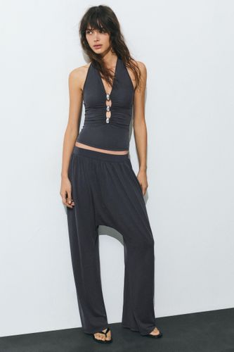 Pantalon Relaxed Cupro - Pull&Bear - Modalova