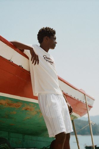 Short Jogging À Rayures - Pull&Bear - Modalova