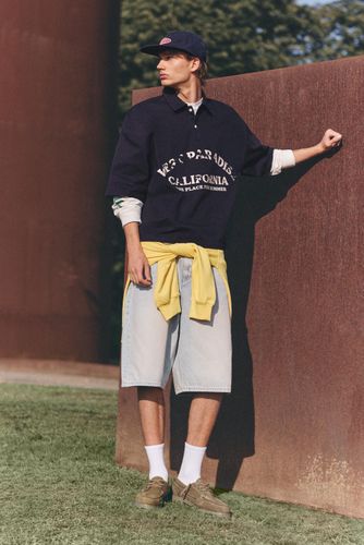 Polo Manches Courtes À Motif - Pull&Bear - Modalova