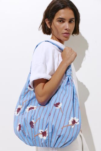 Cabas À Rayures Et Fleurs - Pull&Bear - Modalova
