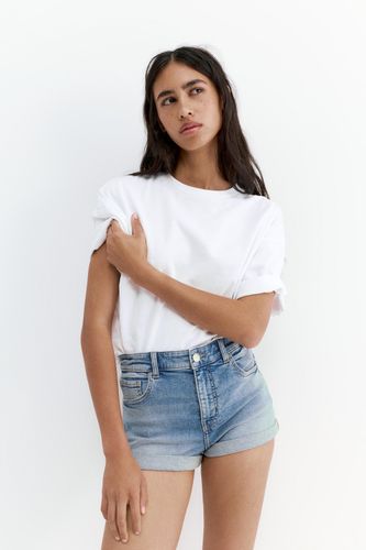Short En Jean Taille Moyenne - Pull&Bear - Modalova