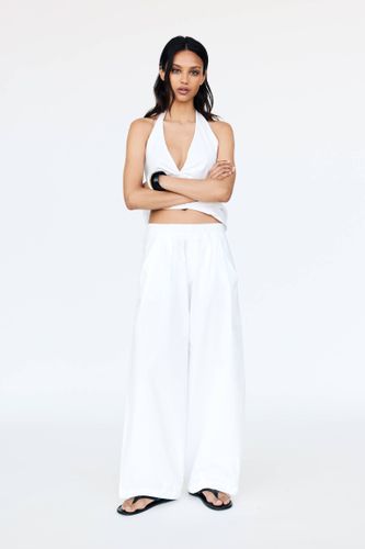 Pantalon Barrel Taille Élastique - Pull&Bear - Modalova