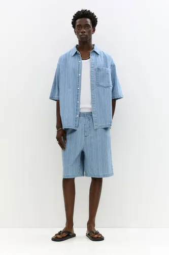 Bermuda En Jean Jacquard - Pull&Bear - Modalova