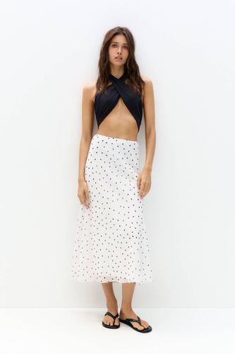 Jupe Midi À Pois - Pull&Bear - Modalova