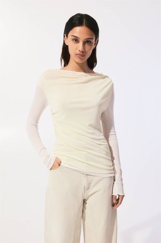 Top Double Asymétrique Semi-Transparent - Pull&Bear - Modalova