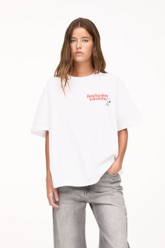 T-Shirt Blanc Snoopy - Pull&Bear - Modalova