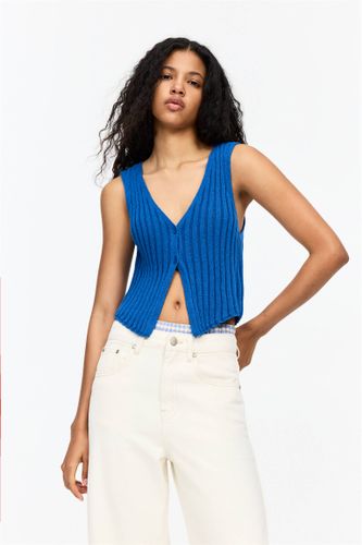 Gilet Crochet Boutons Devant - Pull&Bear - Modalova