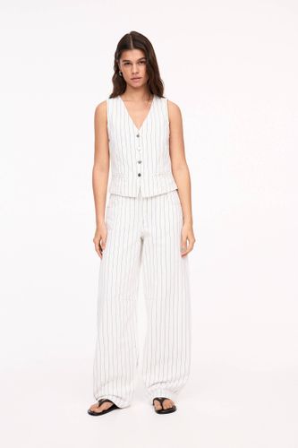 Pantalon Balloon À Rayures - Pull&Bear - Modalova