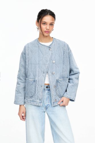 Veste Denim Matelassée - Pull&Bear - Modalova