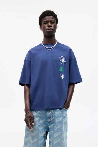 T-Shirt Bleu Stwd - Pull&Bear - Modalova