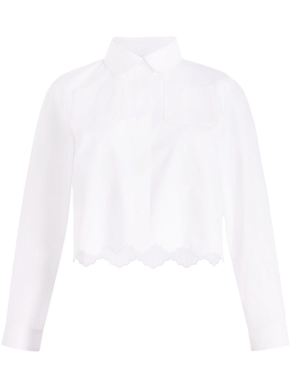 Poplin Shirt With Scalloped Hem - PATOU - Modalova