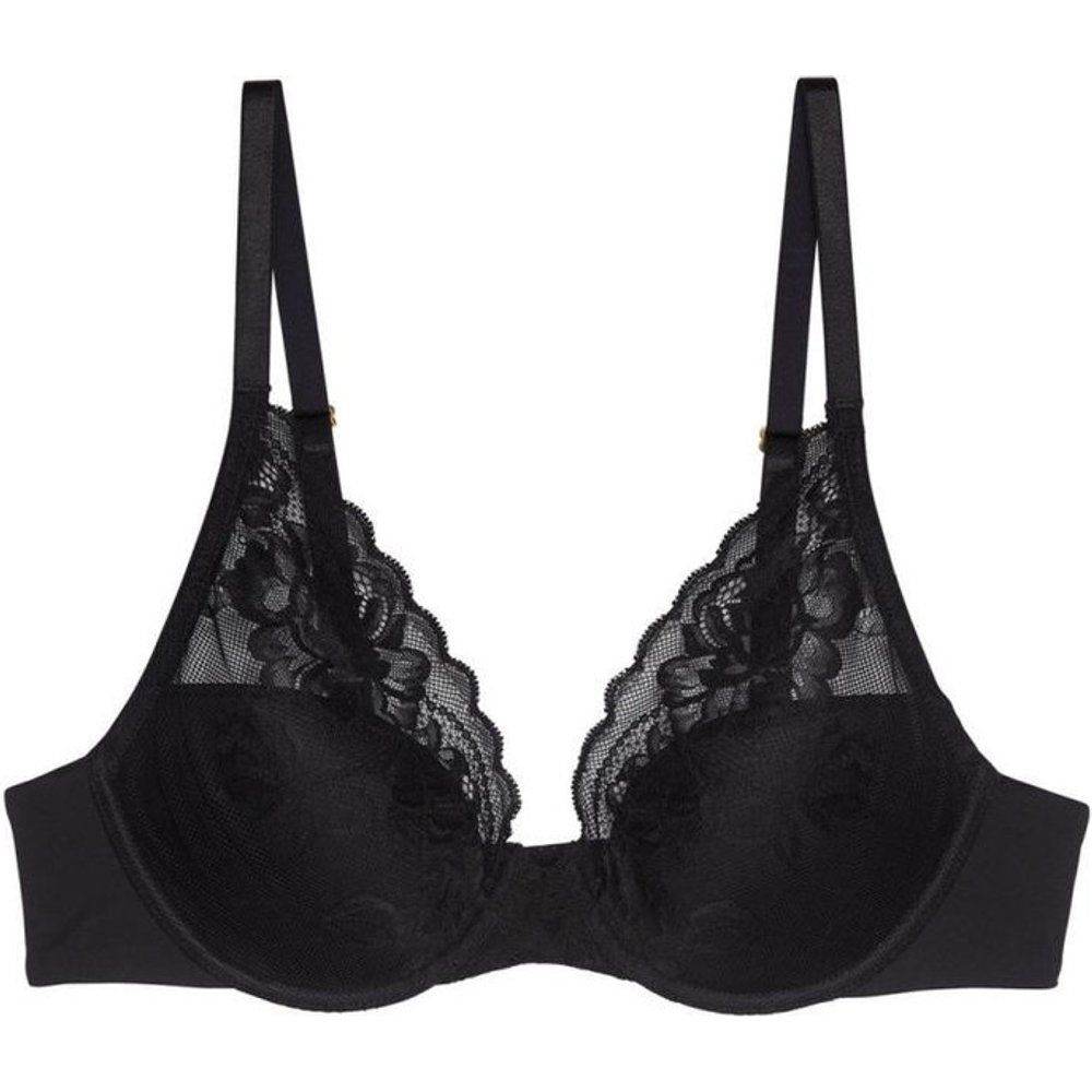 Soutien-gorge plongeant armatures bretelles interchangeables - Noir en nylon - Natori - Modalova