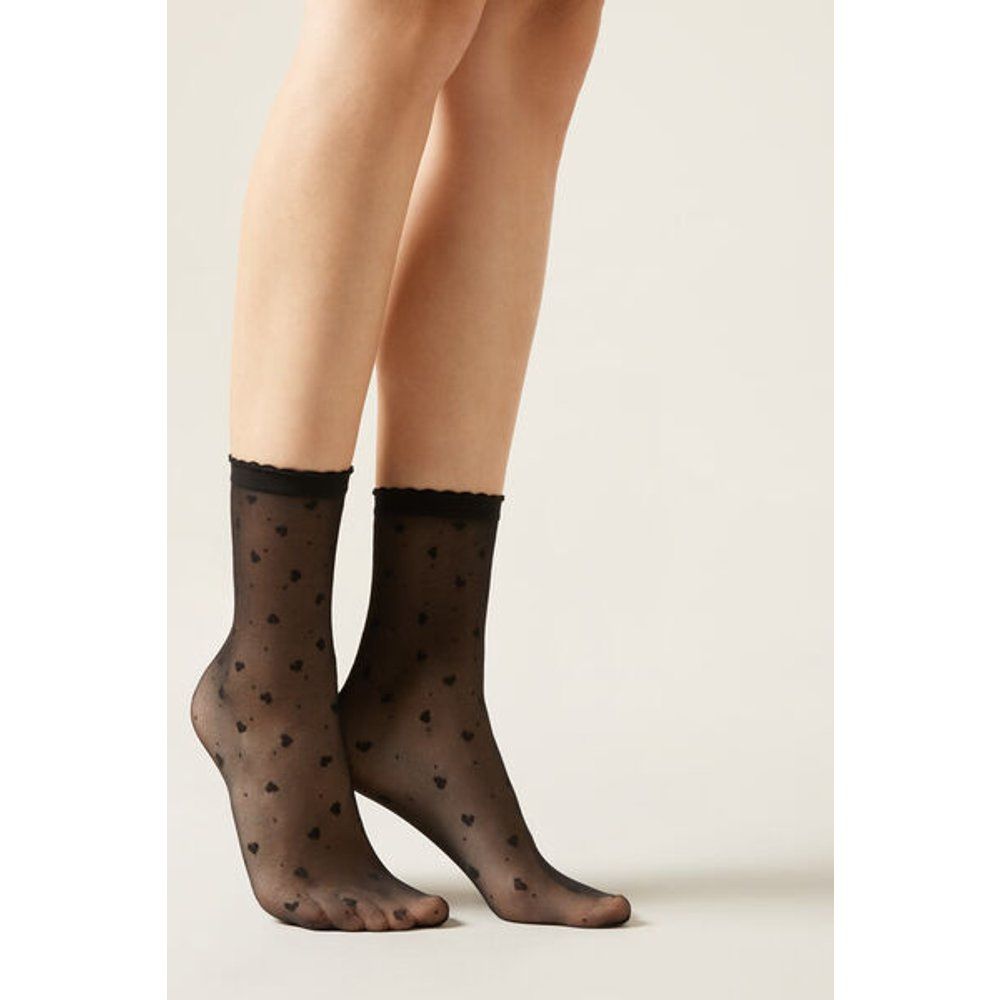 Chaussettes à motifs cœurs et pois Taille TAILLE UNIQUE - Calzedonia - Modalova