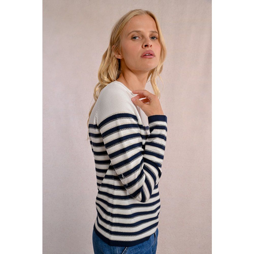 Pull en maille manches longues, marinière - MOLLY BRACKEN - Modalova