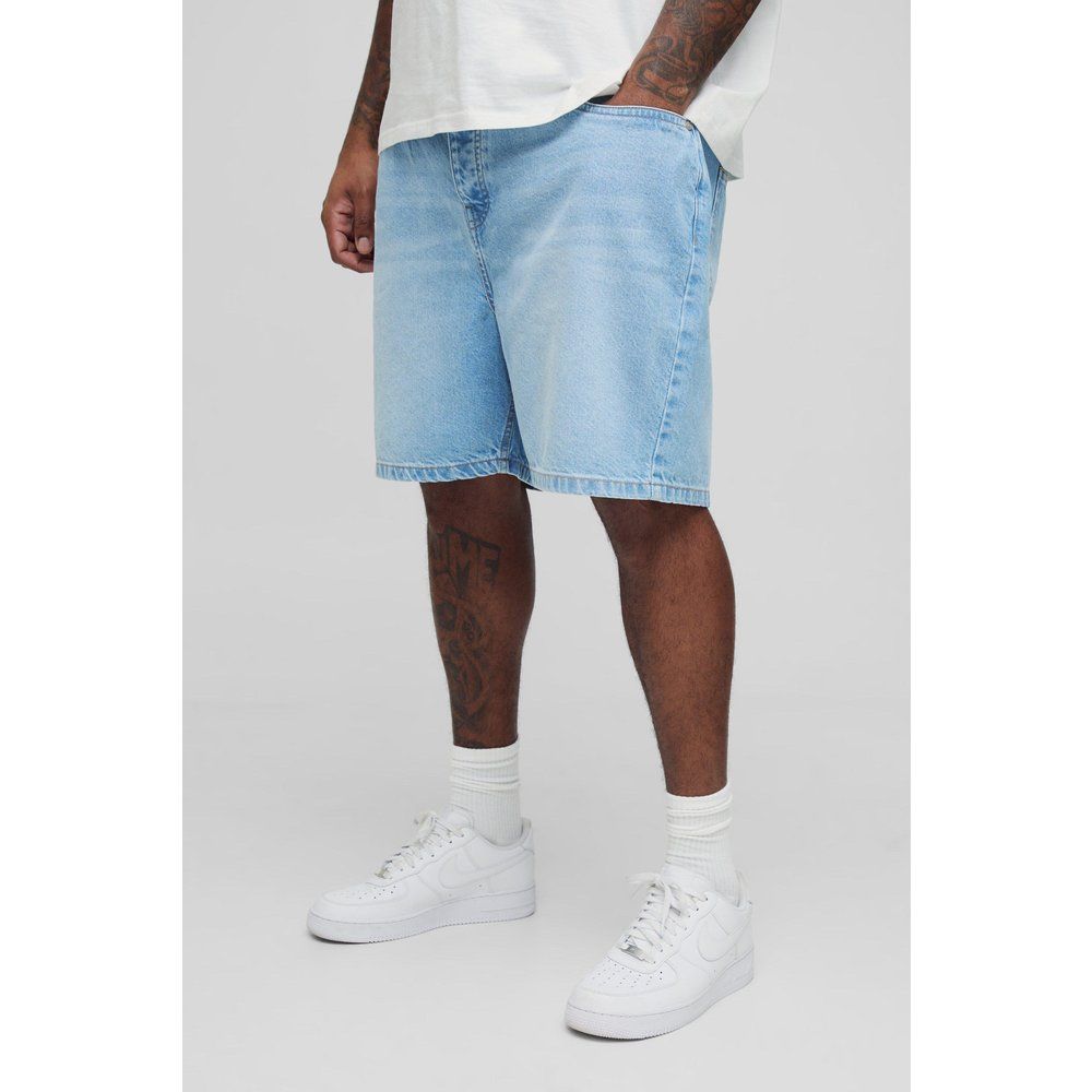 Grande taille - Short large en jean - 38 - Boohooman - Modalova