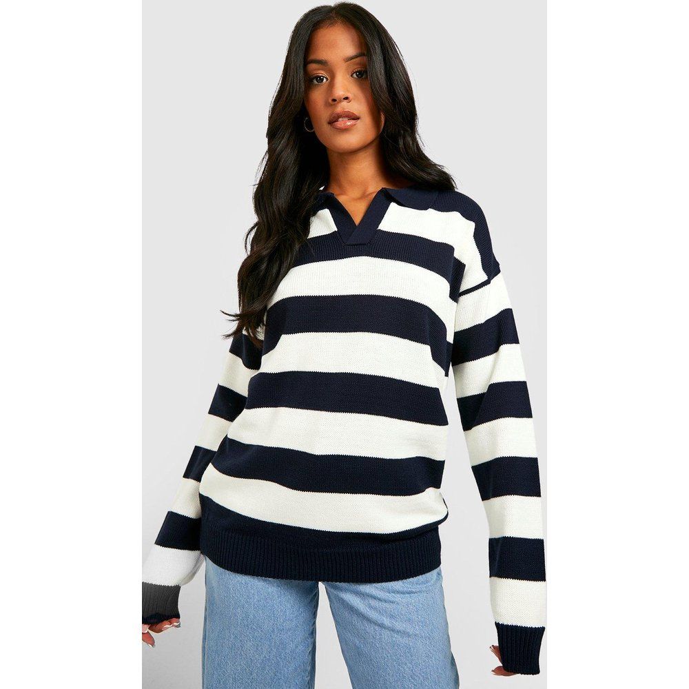 Tall" - Pull Oversize À Rayures - 34 - boohoo - Modalova