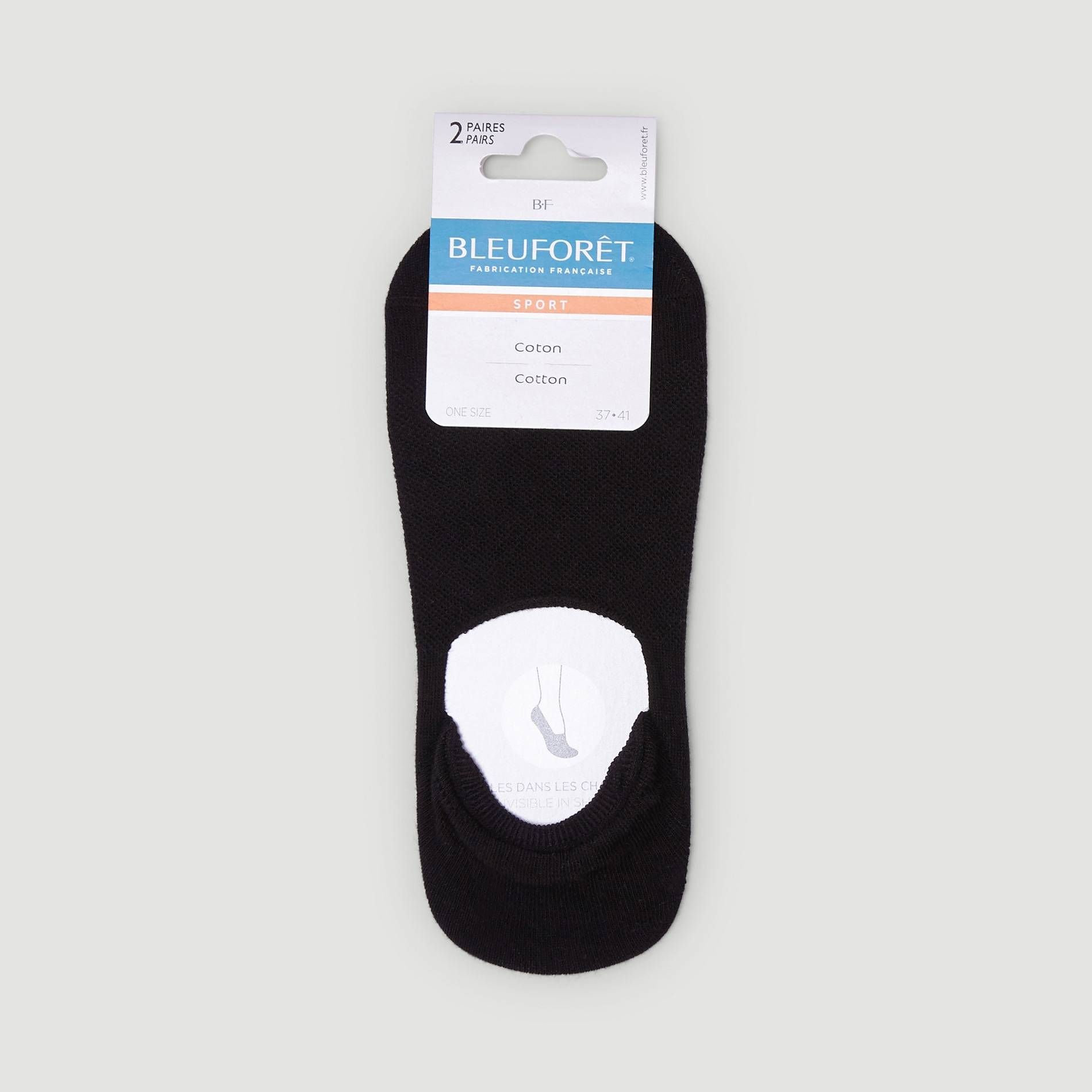 Lot de 2 protège pied en coton Sport Bleuforêt - BLEU FORET - Modalova
