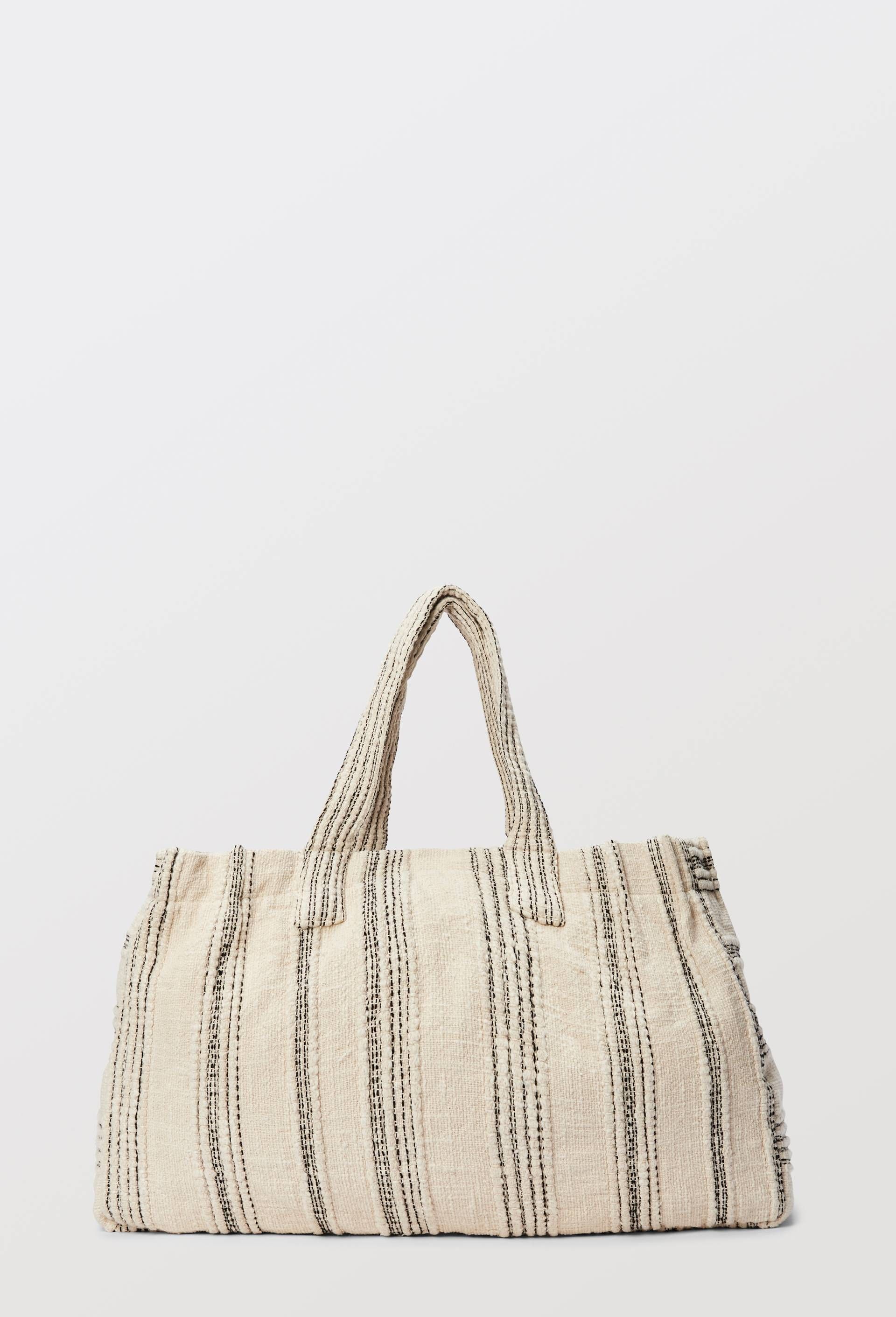 Cabas rayé en coton BIO GOTS - MONOPRIX - Modalova