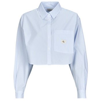 Chemise WOVEN LABEL CROPPED SHIRT - Calvin Klein Jeans - Modalova