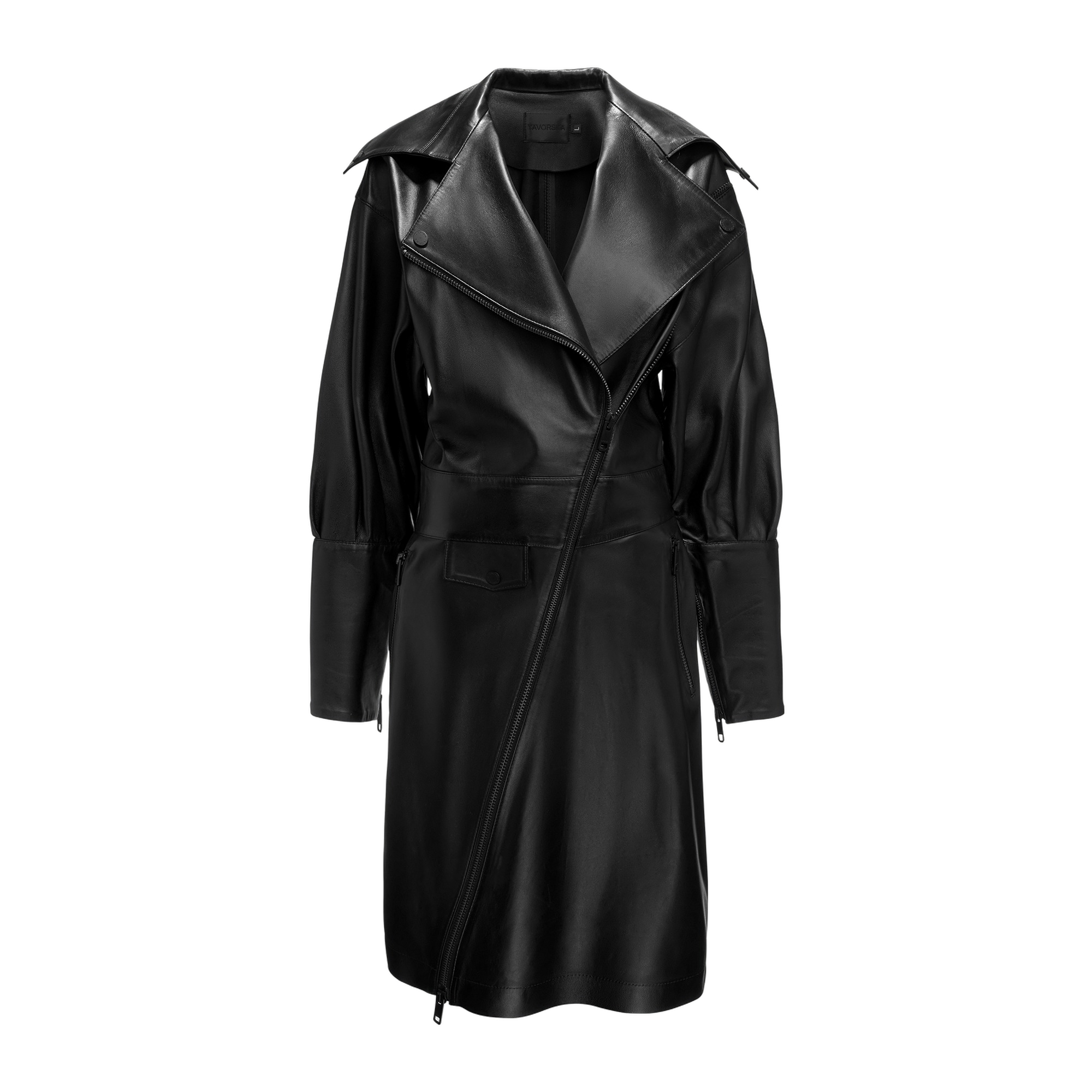 Zipped Midi Leather Dress | Women's Midi dresses - YAVORSKA - Modalova