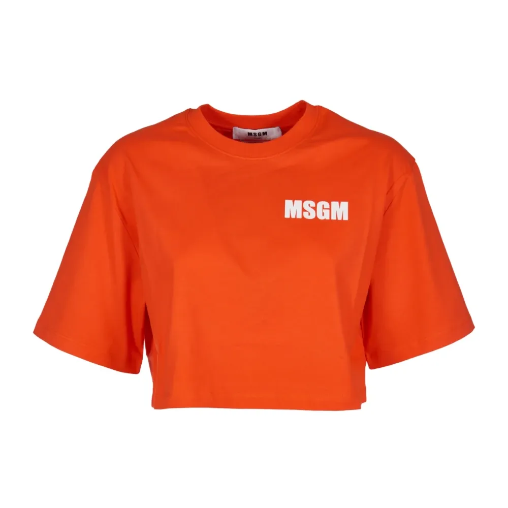 Msgm - Tops > T-Shirts - Red - Msgm - Modalova