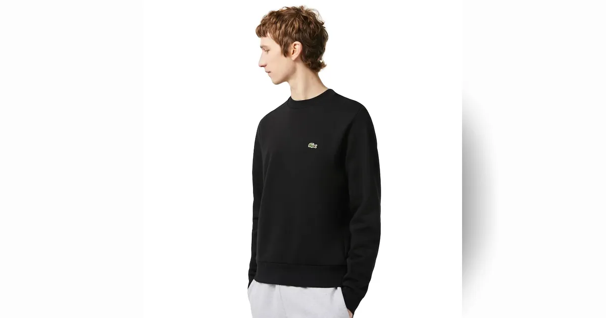 Sweat noir store lacoste homme