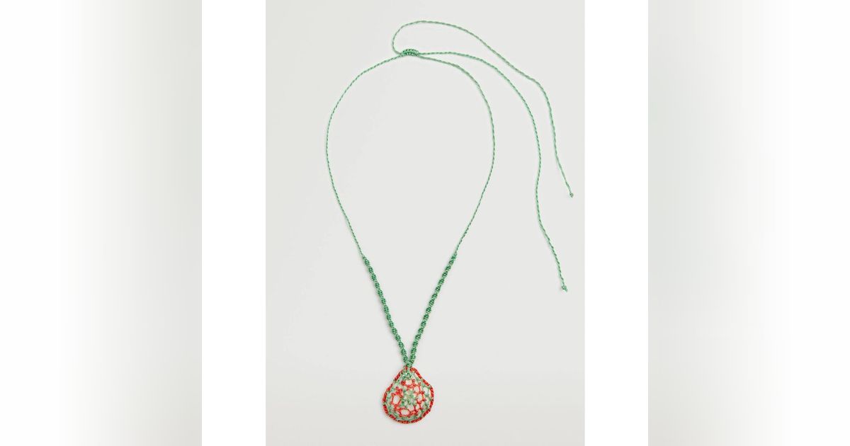 Collier perles fleurs Mango Fille Accessoires Bijoux Colliers 
